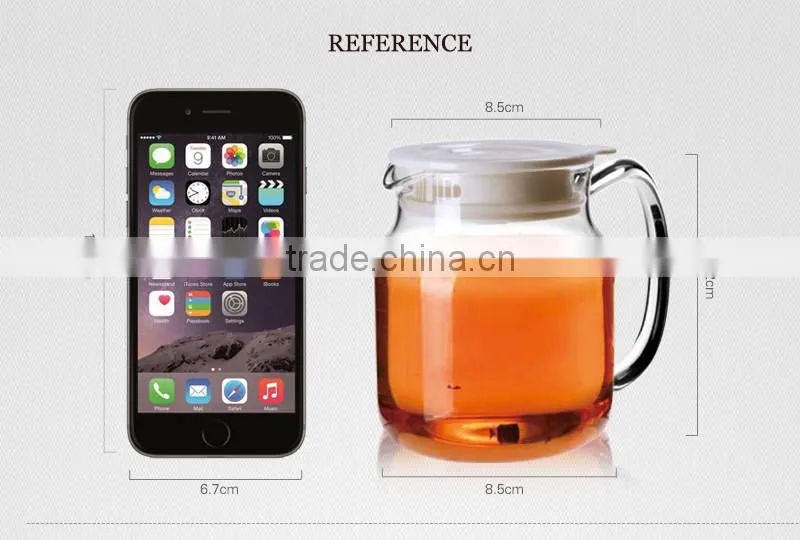 alibaba china housewares high borosilicate water filter pitcher for 850ml