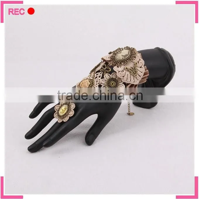Braided leather bracelet with eagle decoration, cheap leather bracelets