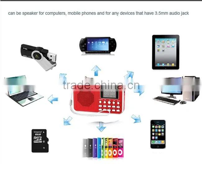 2015 mini creative speaker with fm radio and mp3 player