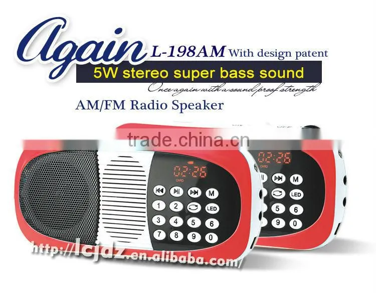 L-198AM portable radio am/fm usb sd