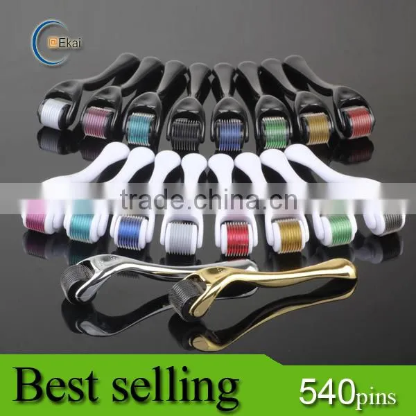 Derma Roller Skin Care Acne Treatment Titanium Professional Micro Needle Roller 540 Needles 1.0 Needle Best for Skin Therapy