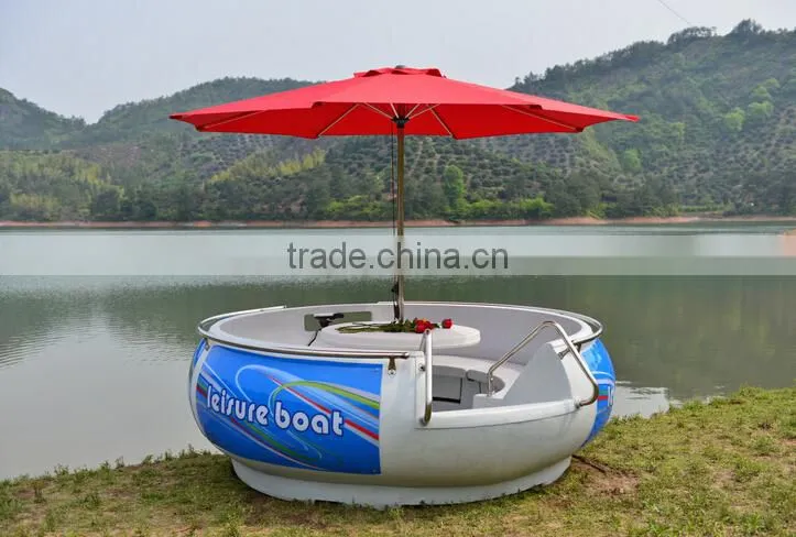 Environmental factory donut BBQ Yacht with electric motor,BBQ donut Boat for sale