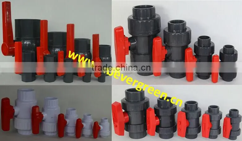 2-piece PVC Ball Valve with Steel Handle