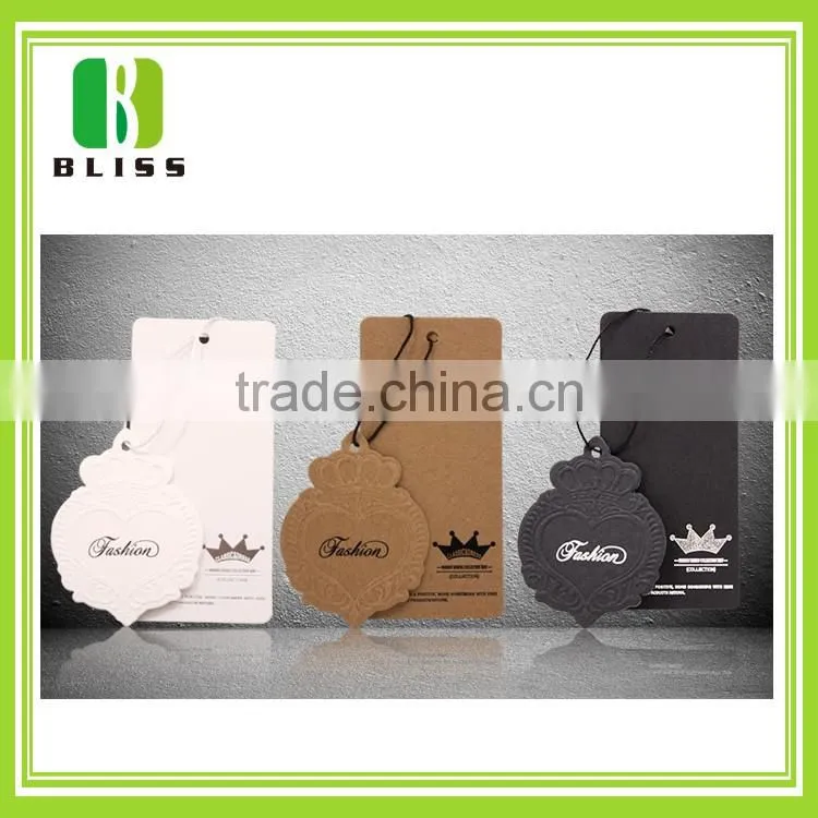 Special string double fancy clothing paper hang tags wear for garment