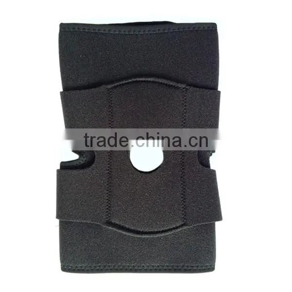 Adjustable Sports Leg Knee Support Brace Wrap Protector Pads Cap Patella Guard 2 Spring Bars, One Size, Black