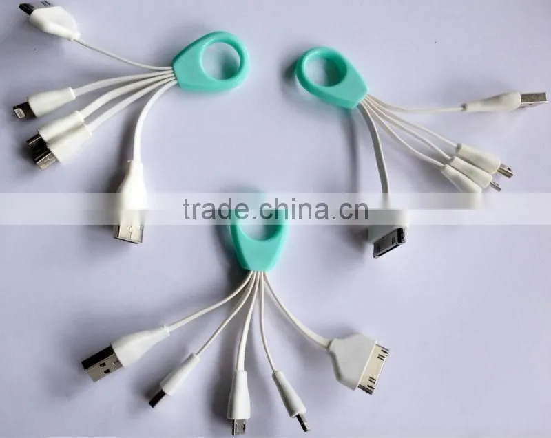 4-in-1 ring data cable creative for ipone4/4s ipone5/5c/5s /S4/S3/NOT3