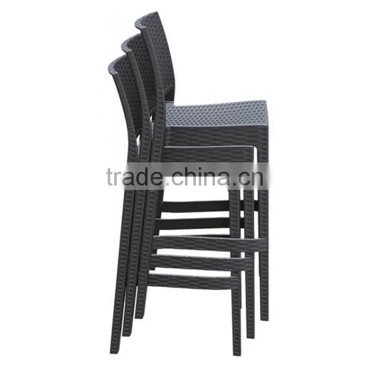Wholesale bar furniture stackable wicker woven used commercial bar stools