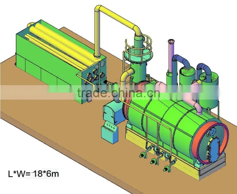 Waste to diesel oil recycling plant by pyrolysis and catalyst