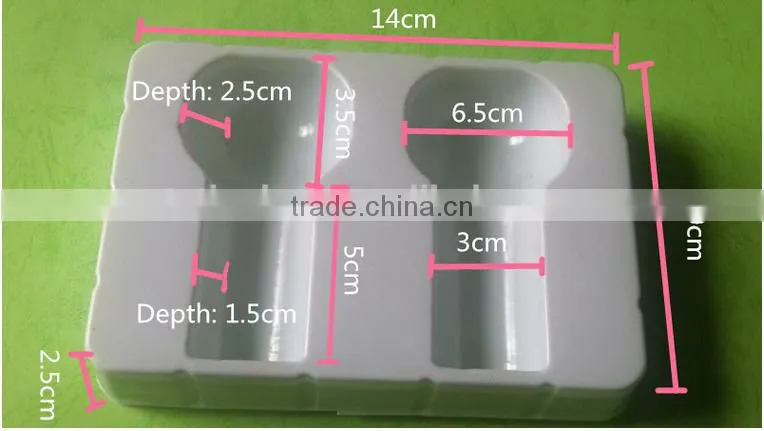 White hardware packaging plastic tray with dividers, plastic inner tray