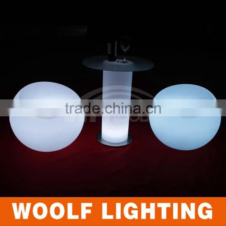 led glowing pillar glass bar cocktail tables