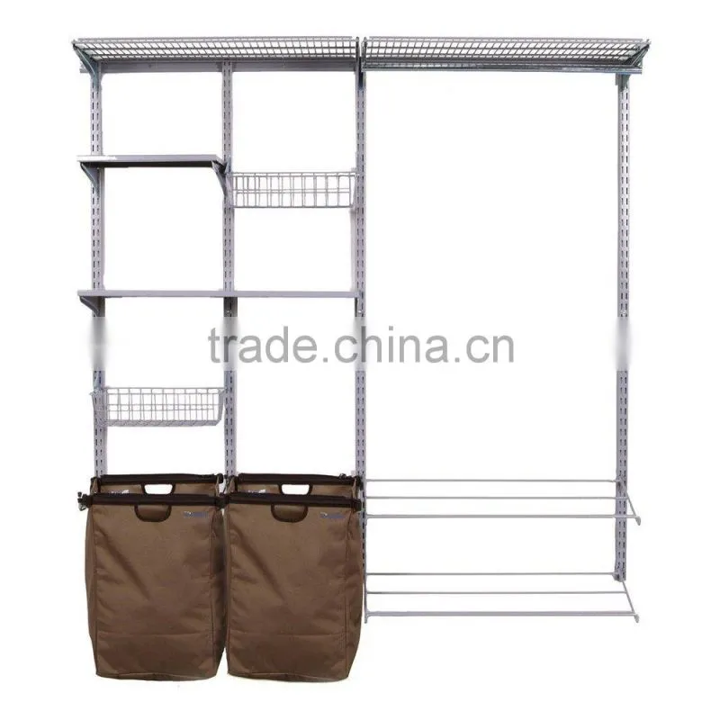 Storability Garment Wall Mount Storage System with drying rack and laundry functional