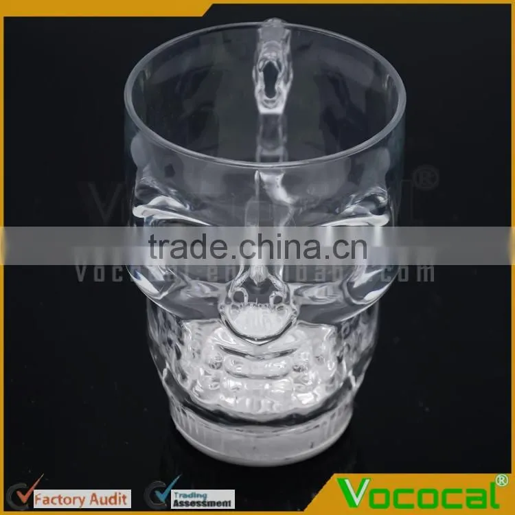 Flash Skulls Beer Stein Light Cup Luminous Wine Drinking Cup Halloween Decoration Bar Accessories