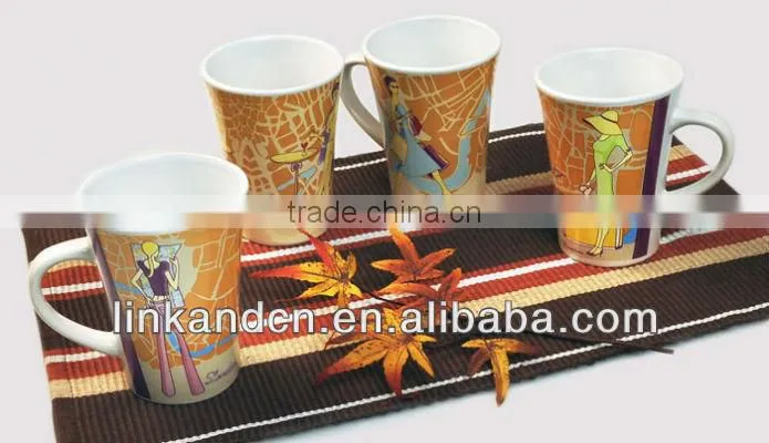 elegent ceramic coffee mug with decal