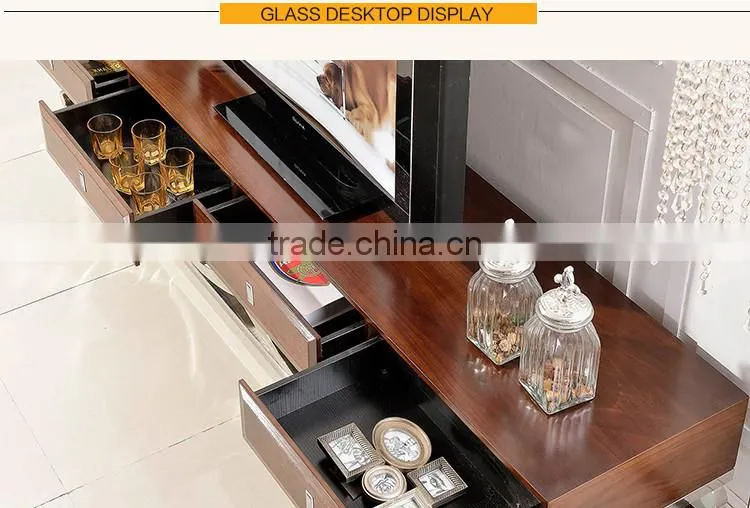E359 Modern Wooden TV Cabinet With Showcase