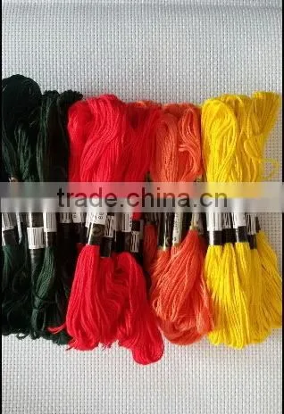 150828003 Factory hot sales DMC colors cross stitch floss polyester thread embroidery thread