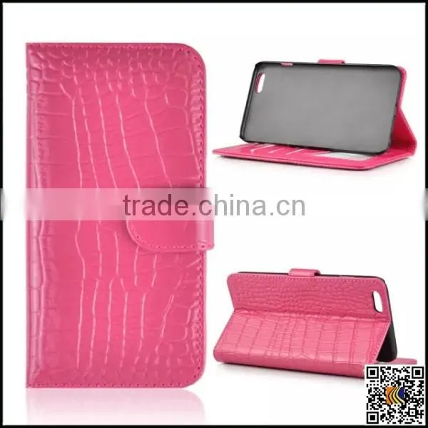 For iPhone 6 Leather Wallet Case, crocodile pattern Case for iPhone 6 Plus