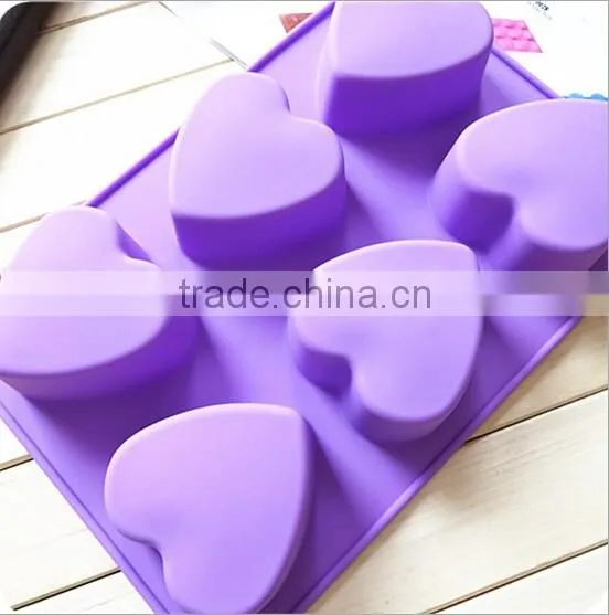 customized shape hot sale heart-shaped silicone cake mold FDA