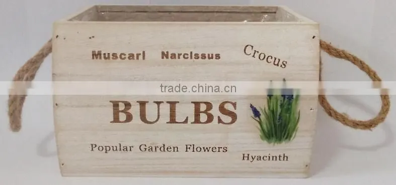 Water transfer printing decals retro wooden flower pot