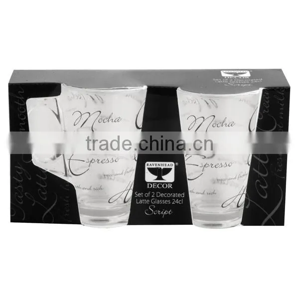 Shanghai Square 9.8oz 280ml pilsner glass coffee mug