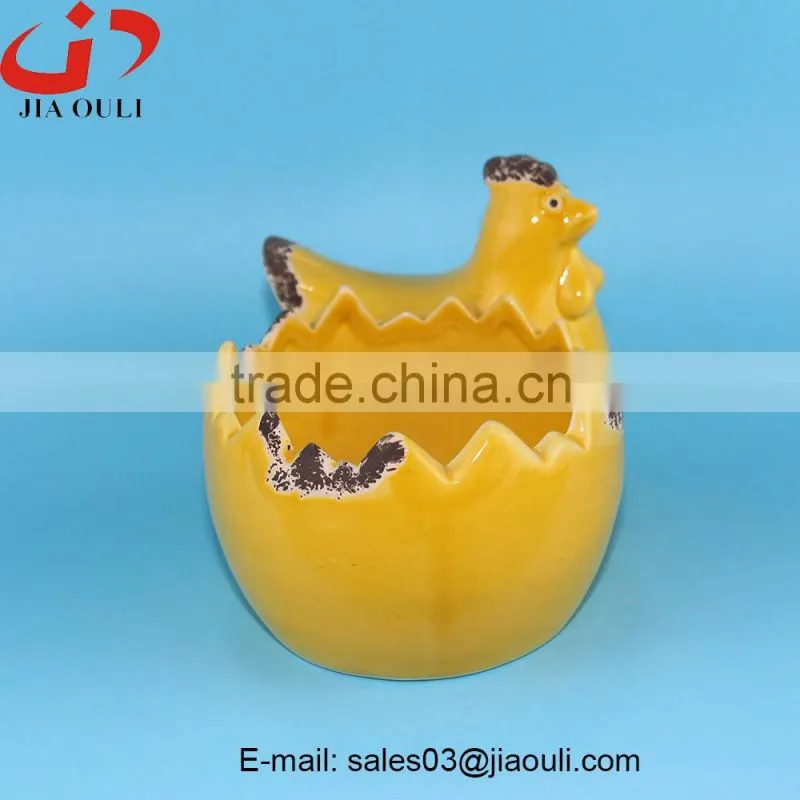 EASTER decoration outdoor Animal flower planter, chicken planter