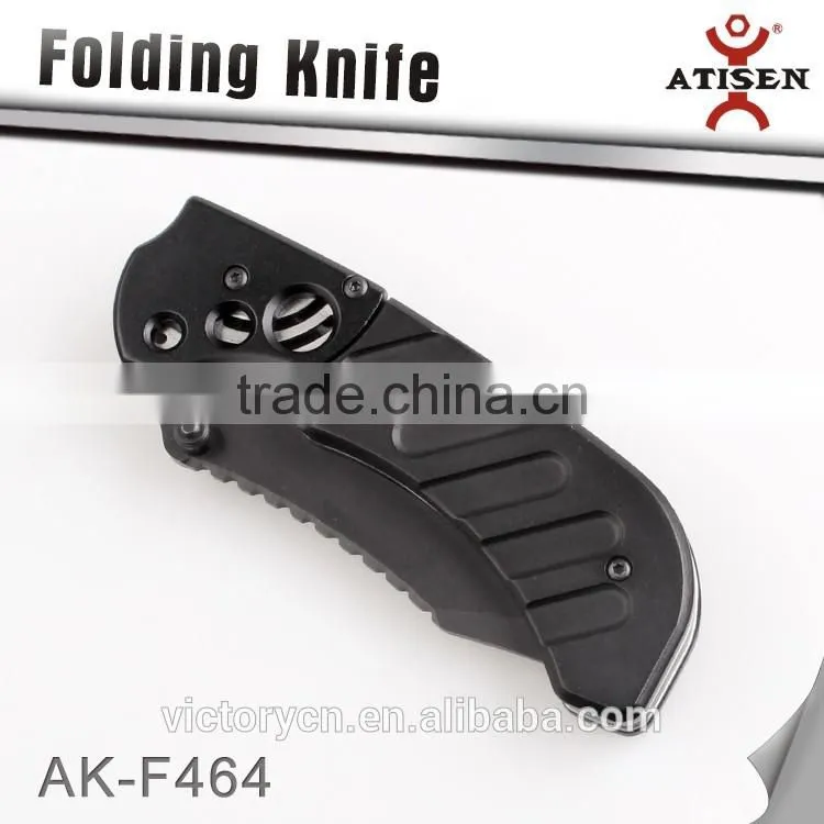 New Camping Pocket Knife Black coating Blade Aluminum Oxide Handle Tactical Hunting Folding Knives