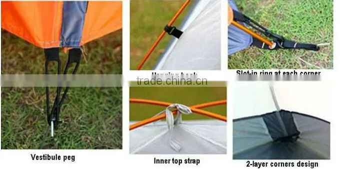 2014 Cheap Outdoor folding Waterproof Camping tent for 3 persons