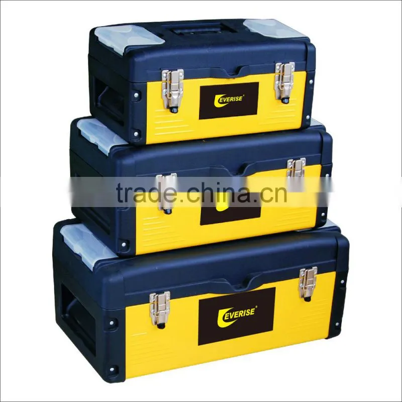 3pcs Case-in-Case Metal Tool Box Set For Hand Tools