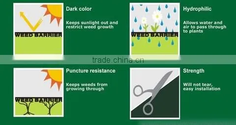 pp spunbonded nonwoven fabric for weed control