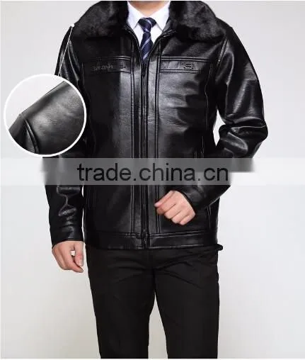 Customized manufactorying middle-aged and elder man father-wear fur coats jackets with fur