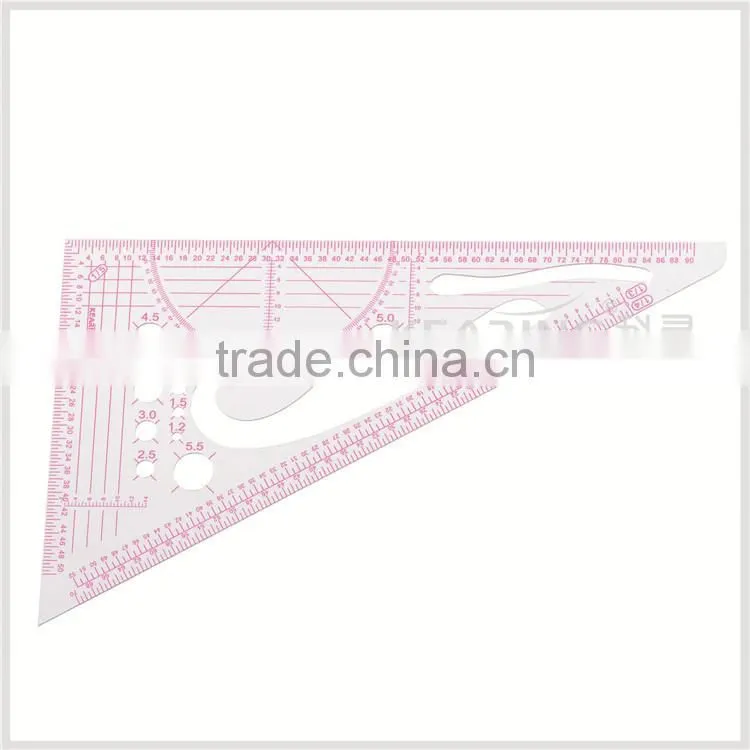 Kearing brand 1:3/1:4/1:5 transplant plastic sandwich line flexible triangular scale ruler #8345