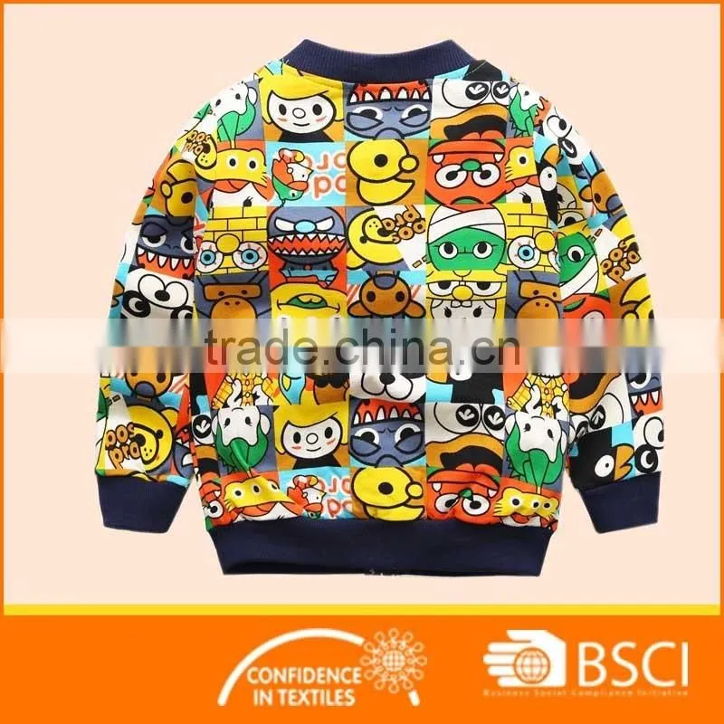 New Style Cartoon Printed Soft Cotton Baby Jackets