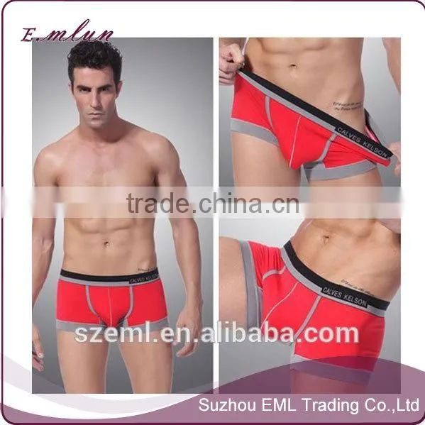 Men custom modal comfortable u convex pouch boxer underwear