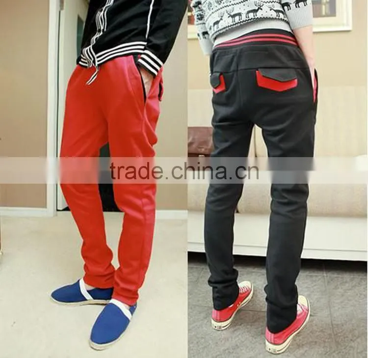 2015 New Arrival High Quality Mens Plain Jogger Sweat Pants with Side & Back Pocket