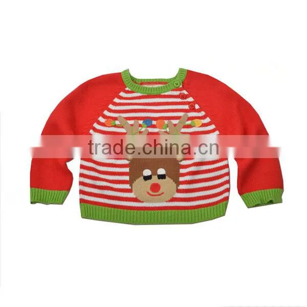 2015 high fashion kids christmas sweater child clothing