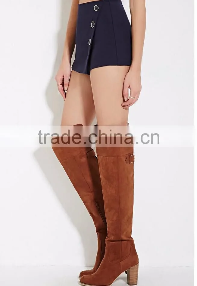 Fashion unlined front buttons skirt women asymmetrical sexy short skirt 2016