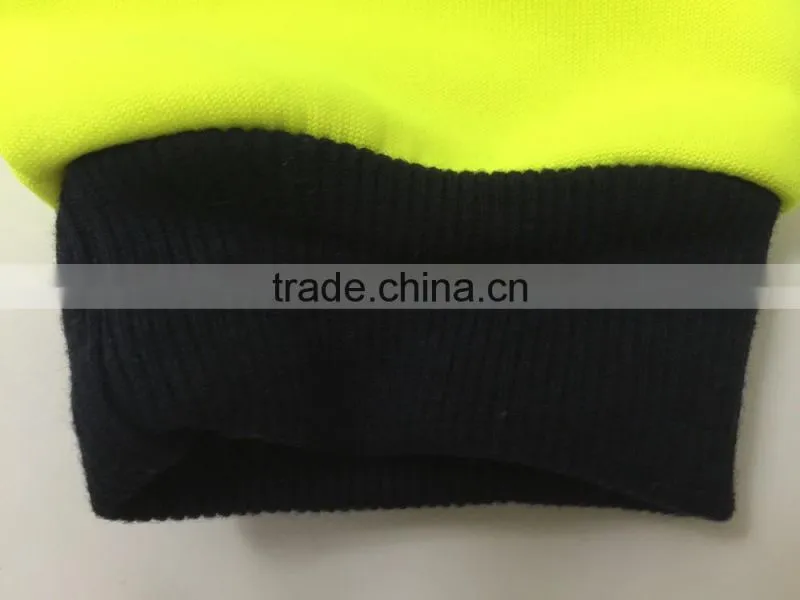 80% polyester 20% cotton fleece high visibility jacket safety sweatshirt
