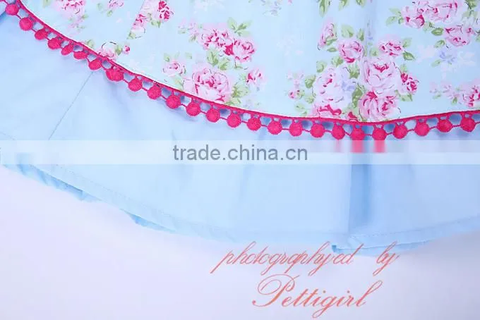 sky blue flower girl dress child clothes