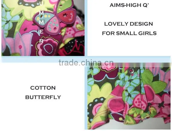 Mini fashion color flower designs wholsale summer cotton cap-sleeve girls net t shirt