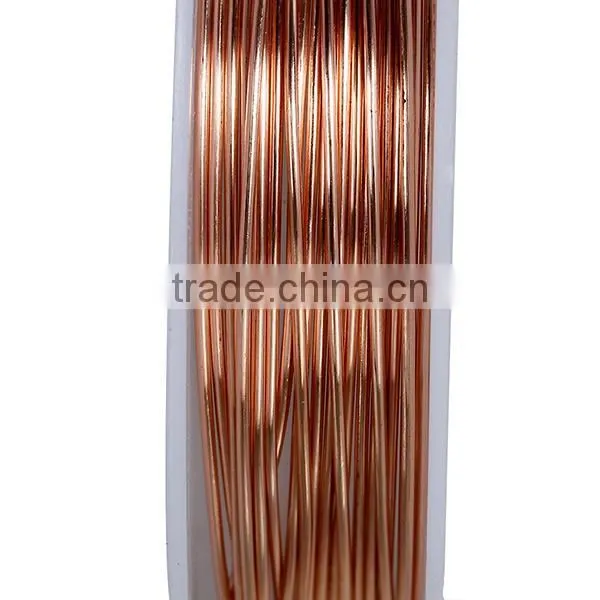 High Quality Round Rose Gold 0.8mm Copper Jewelry Making Beading Wire