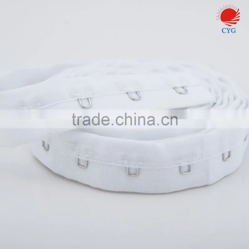 Customized size Hook and Eye Tape, Hook and Eyes White Satin Ribbon Tape for Sewing Projuct