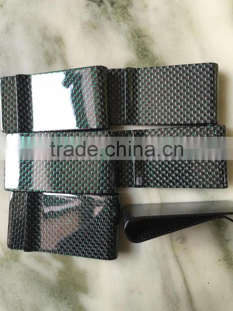 China wholesale carbon fiber money clip hinged money clips for men