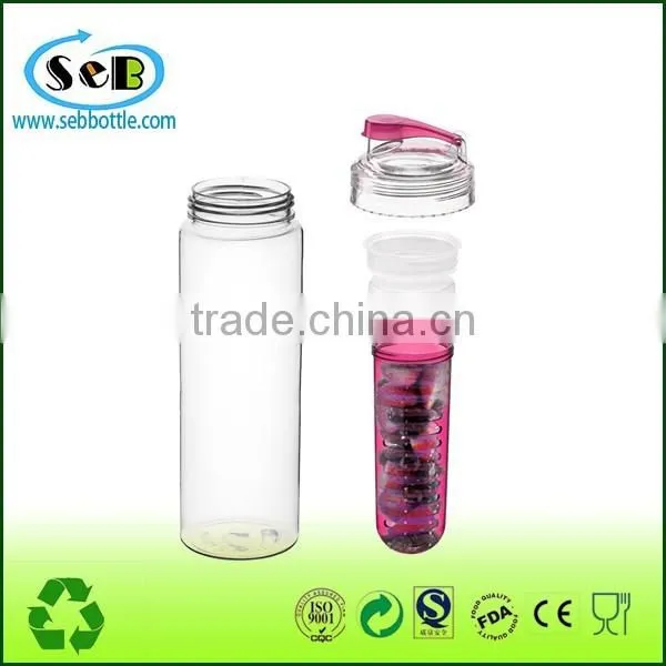 2016 New water bottle promotion custom logo glass fruit infuser water bottle BPA free