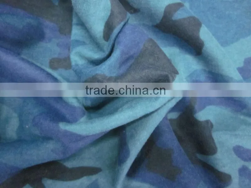 print flannel camouflage fabric