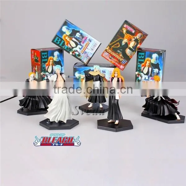 Japanese Anime Bleach action figure PVC dolls 12cm Set of 5pcs action figure toys gift box packing