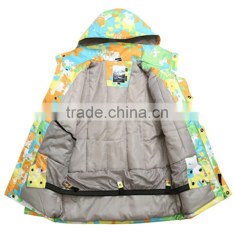 Yellow ski jacket colorful ski jackets active snowboard jacket