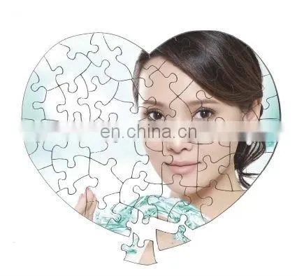 sublimation heat transfer heart shape magnetic jigsaw