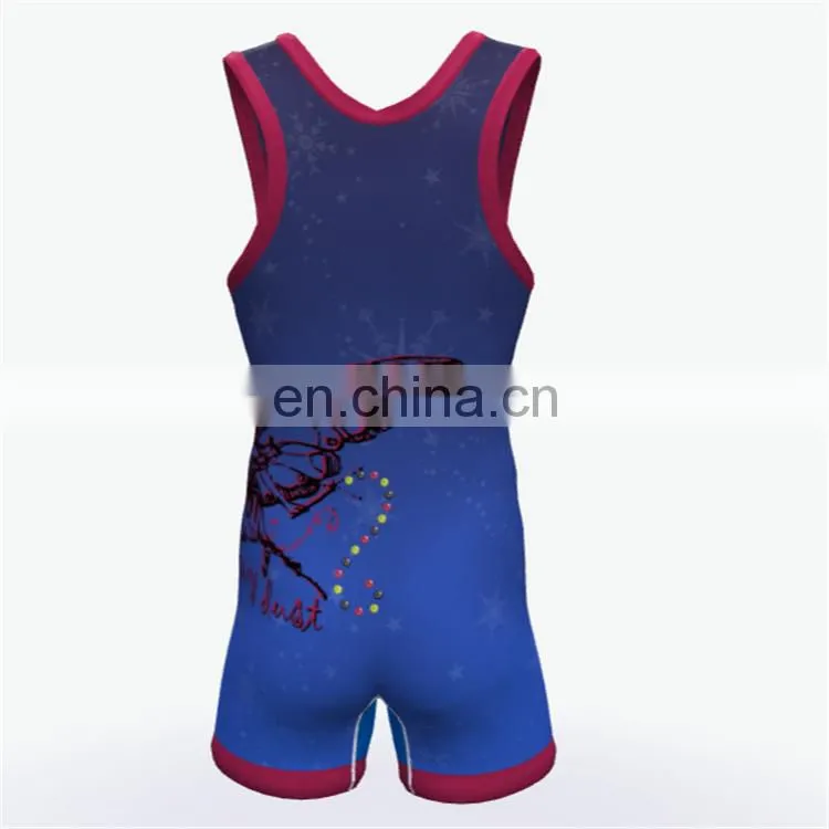 Low Cut Custom Blank Wresting Singlet