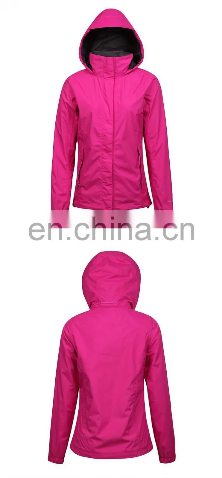 Custom high quality ladies waterproof jacket windbreaker