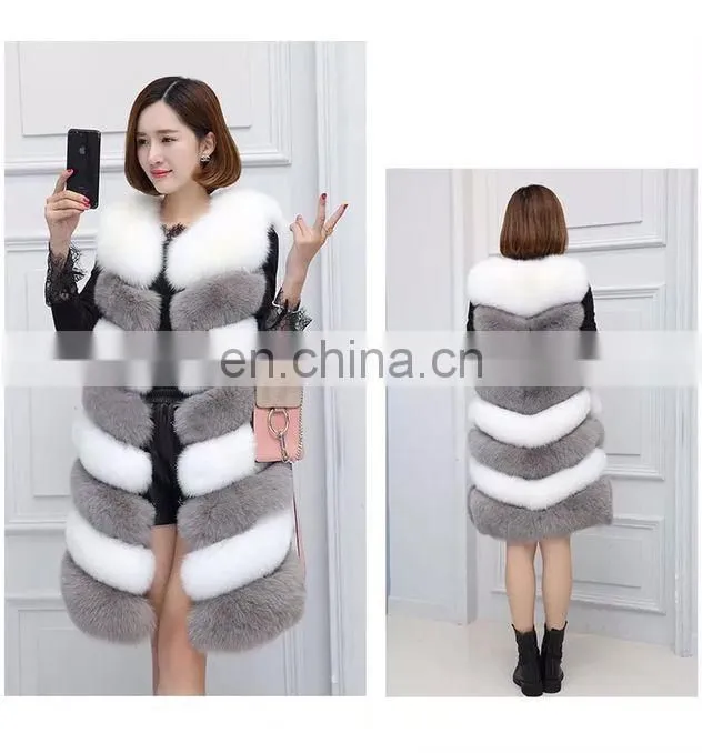 2015 Top Grade 100% Real Fox Fur Vest Natural Fur Vests Fox Fur Waistcoat