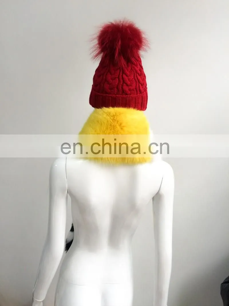 Fashion Top Quality Women Winter New Style Cheap Ladies Fox Fur Warm Scarf
